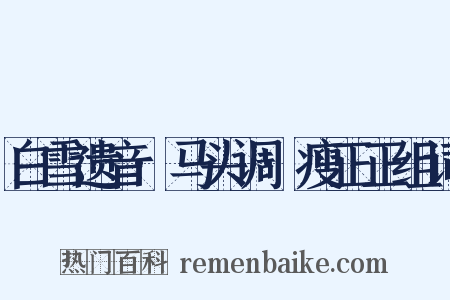 白雪遗音·马头调·瘦正正组词是什么意思的图片